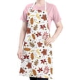 thumbnail image 5 of Autumn Fall Leaves Pattern Apron-Garden Aprons for Women with Pockets-Cotton Linen Waterproof Kitchen Cooking Gardening Aprons Adjustable for Kitchen,Cooking,BBQ and Salon 33"x27", 5 of 7