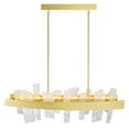 thumbnail image 2 of CWI Lighting Guadiana Glass LED Chandelier in Clear/Satin Gold, 2 of 7