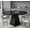 Black, variant on 47 Inch Round Dining Table for 4-6 People, Modern Circle Kitchen Table with 1.18” Thick Top and Sturdy Square Pedestal Base for Small Spaces, Dining Room Table Only