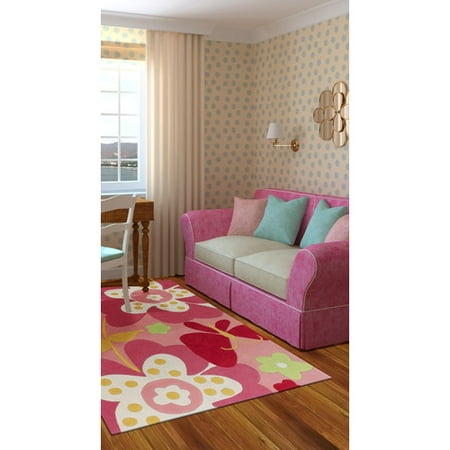 zoomie kids roxana baby pink area rug walmart com