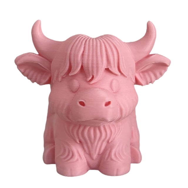 Organizador de escritorio con forma de vaca de las tierras altas, contenedor de almacenamiento de papelería, adorno decorativo para el escritorio de la oficina en casa.