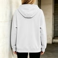 thumbnail image 6 of Hurxie Women's Full Zip Jackets Loose Fit Casual Hoodies Long Sleeve Tops with Pockets White,M, 6 of 6