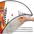 thumbnail image 3 of Coolnut Thanksgiving Turkey Pumpkin Christmas Tree Mats Waterproof Tree Skirt, Fall Harvest Maple Leaves Xmas Tree Stand Tray Mat Floor Protector Pad for Holiday Party Decoration, 28.3", 3 of 6