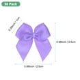 thumbnail image 3 of Uxcell 50 Paquete Mini Lazo de Cinta Artesanal 0.98 x 0.98 pulgadas Lazos de Cinta de Satén de Tela a Cuadros Boutique para DIY Púrpura, 3 of 6