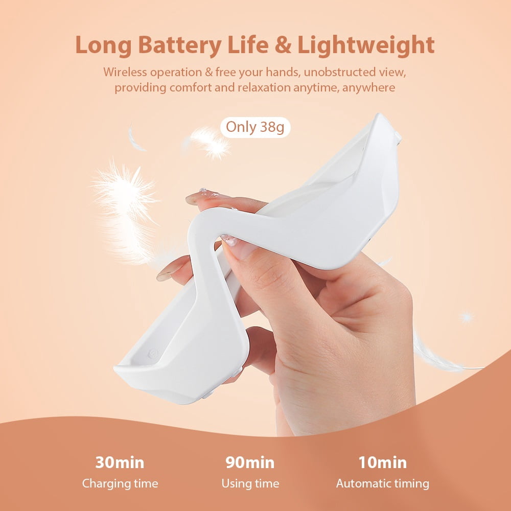 Dr.pedi Red Light Therapy Eye Massager, Microcurrent Facial Device to Improve the Appearance of​ Dark Circles, Puffiness & Wrinkles, Eye Strain Comfort​ Glasses with EMS and LED Technology