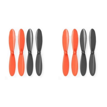 HobbyFlip Black Orange Propeller Blades Propellers Props Compatible with X-Drone Nano H107R 2 Pack