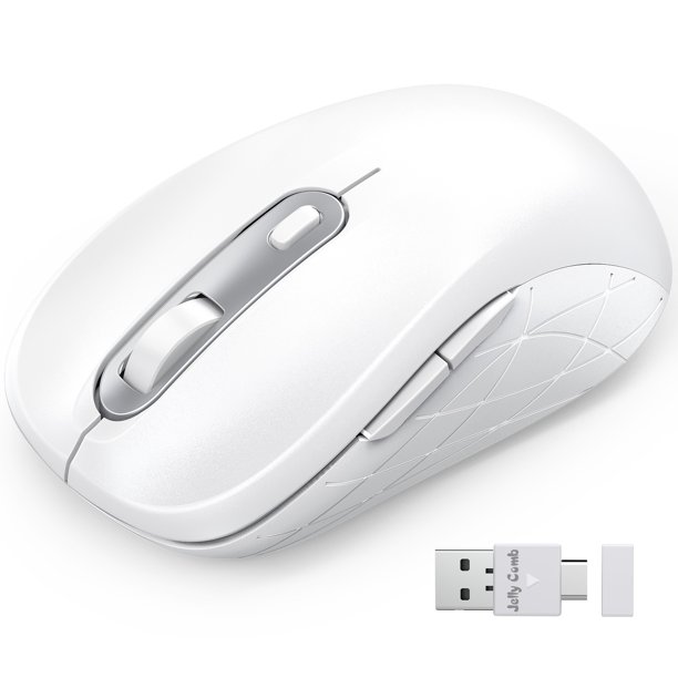 Wireless Mouse, Jelly Comb USB C Mouse, Silent Ergonomic