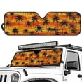 thumbnail image 2 of HUIACONG Sun Shade Windshield for Jeep Wrangler JK JKU JL JLU1997-2024,Window Sun Visor for UV Rays & Heat Protection, Orange Coconut Tree Windshield Sunshade, 2 of 6