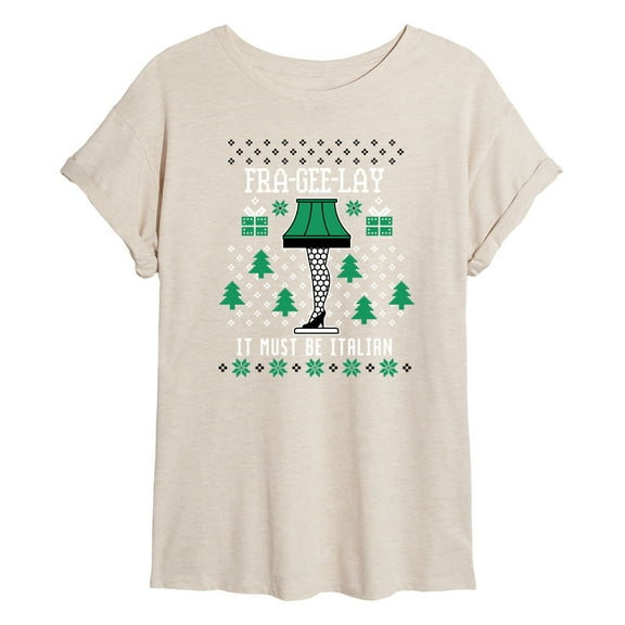 A Christmas Story - Frageelay Leg Lamp Ugly Sweater - Women's Oversized T-Shirt