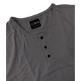 thumbnail image 3 of Cuts Clothing Men's Elongated Hem Henley 4 Way Stretch Tee T-Shirt (Large, Gray), 3 of 3