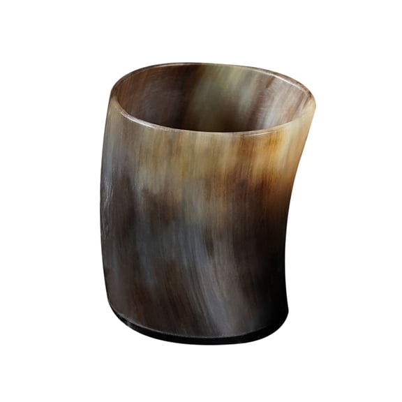 Mythrojan Viking Drinking Horn Shot Glass, Norse Medieval Tankard Shot Glass, Shot Cup Glass for Wine, Mead, Ale, Unique Gift for Men and Women