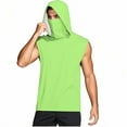 thumbnail image 6 of Olyvenn Fishing Shirts for Men Women Hooded Sun Protection T-Shirt with Mask Short Sleeve UPF 50+ Rash Guards Cooling Hoodies Green XL, 6 of 8