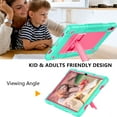 thumbnail image 2 of FIEWESEY for Lenovo Tab P11 2nd Gen Tablet Case,Shoulder Strap Soft Silicone&Hard Back Hybrid Shockproof Kids Friendly Protective Case for Lenovo Tab P11 2nd Gen 11.5"(TB350FU/350XU)(Green/Pink), 2 of 6