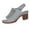 Grey, variant on LIJCC Women's Elegant High Heel Comfortable Beach Slide Open Toe Sandals Fashion Hollow Out Design Peep Toe Chunky Heels Casual Summer Outdoor Orthopedic Sandals