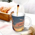 thumbnail image 3 of Yiaed Starry Sky Cloud Puppy Print Ceramics Coffee,Large Handle Design,Extra Large Tea and Coffee Cup for Office and Home Mugs, 3 of 6