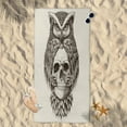 thumbnail image 4 of Owl Skull Beach Towel Microfiber Thin Lightweight Beach Towel 31"x61" Large Soft Long Pool Towel Lightweight Towel Blanket for Beach Swim Gym Quick Dry Bath Sheet Towel, 4 of 14