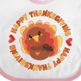 thumbnail image 4 of Inktastic Happy Thanksgiving with Cute Turkey Boys or Girls Baby Bib, 4 of 4