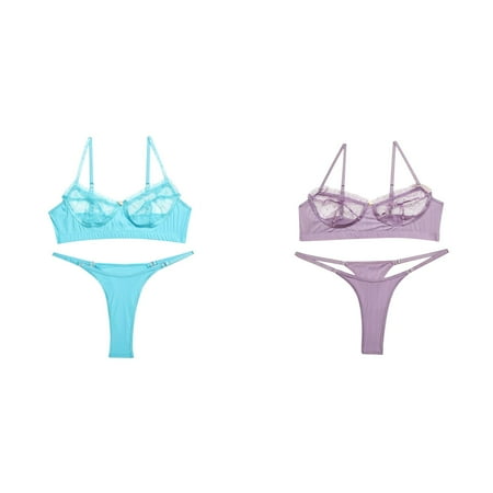 2-Pack Set Women Bra Lingerie Belt Nightwear Lace Push Underwear Garter Up Lace Garter Set for Wedding Lace Lingerie Set with Garter Belt Head Mens Underwear Underwear Men Mens Size Med Underwear