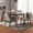 Grey/Medium Wood/Table, variant on Baxton Studio Cassie Mid-Century Modern Walnut Wood Fabric 5-Piece Dining Set, Multiple Colors