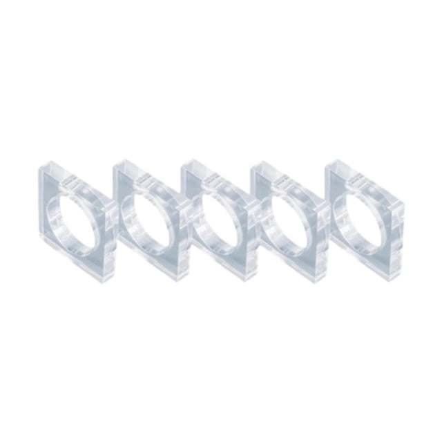 5 piezas de anillos para servilletas, hebillas para servilletas, servilleteros decorativos transparentes, anillos para servilletas para recepciones de Cuadrado