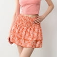 thumbnail image 6 of Musuos Women's Summer Mini Skirts High Waist Layered Ruffle A-Line Skirts for Casual Daily, 6 of 10