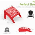 thumbnail image 3 of SONGMY Adirondack-Ottoman | Folding | Set of 2 | HDPE Plastic | Outdoor Footrest | All Weather | Foot Rest | Foot Stool | Red | for Adirondack Chair | for Patio Backyard Pool, 3 of 7