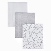 Little Star Organic Baby Boy, Girl, Unisex 3 Pk Burp Cloths, One Size
