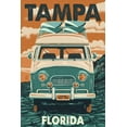 thumbnail image 4 of Tampa, Florida, Letterpress, Camper Van (1000 Piece Puzzle, Size 19x27, Challenging Jigsaw Puzzle for Adults and Family, Made in USA), 4 of 4