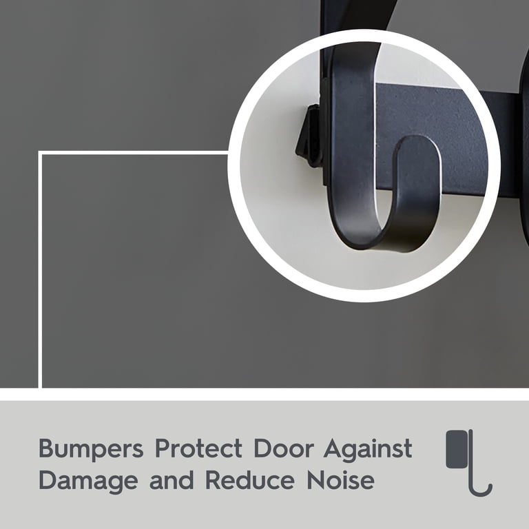 Better Homes & Gardens SnugFit Over-the-Door Hooks, Matte Black photo 5