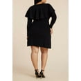 thumbnail image 2 of ELOQUII Women's Plus Size Sweater Cape Mini Dress, 2 of 2
