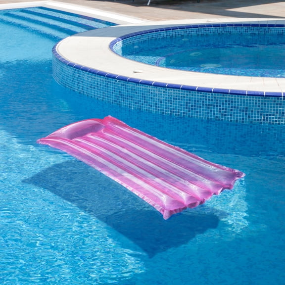 Swim Central Inflatable Reflective Sun Tanner Pool Float - 72" - Pink