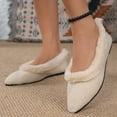 thumbnail image 4 of Wensltd Winter Warm Shoes for Women Plush Lined Pointed Toe Slip On Design Comfortable Walking Shoes, 4 of 8