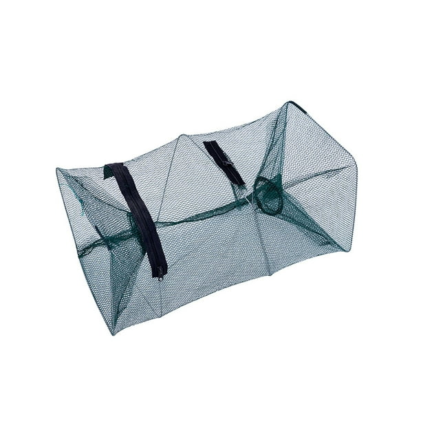 keepw Foldable Fishing Bait Fish Trap Nylon Mesh Fabric Long Service Life  Retractable Fish Shrimp Net Cage Trap With Food Bag without edge wrappin 