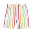 thumbnail image 3 of Hudson Baby Infant Girl Shorts Bottoms 4-Pack, Rainbow Stripe, 6-9 Months, 3 of 6