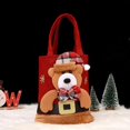 thumbnail image 4 of Bolsa de regalo con adornos navideños, Papá Noel, muñeco de nieve, cervatillo, bolsa de regalo para niños, bolsa de dulces, bolsa de mano navideña, 4 of 5