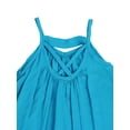 thumbnail image 4 of Light Cotton Asymmetric Swing Away Dress for Toddlers and Girls (Ocean Blue, 7/8), 4 of 5