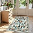 thumbnail image 3 of Lahome Decor 3'x5' Boho Bird Area Rugs,Floral Rug for Living Room Machine Washable,Soft Indoor Carpet,Non-Slip Low Pile for Bedroom Entrance Kitchen Office,Beige, 3 of 9