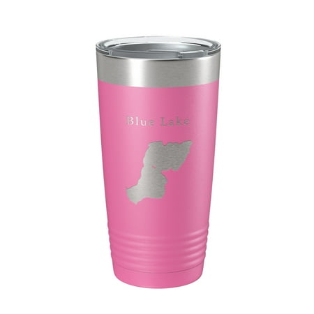 

Blue Lake Map Tumbler Travel Mug Insulated Laser Engraved Coffee Cup Colorado 20 oz Pink