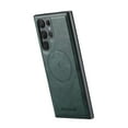 thumbnail image 7 of Magnetic Phone Case for Samsung Galaxy S25 Ultra, Classic Business Shockproof Protective Compatible with MagSafe Charging PU Leather Back Case for Men Women for Samsung Galaxy S25 Ultra - Green, 7 of 7