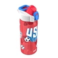 thumbnail image 2 of Zak Designs US Soccer 25oz Durable Plastic Jubilation Water Bottle with Handle, Red, 2 of 7