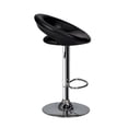 thumbnail image 4 of Poundex Height Adjustable 35" Faux Leather Barstool Set in Black (Set of 2), 4 of 8