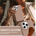 thumbnail image 2 of Smooth Liquid Silicone Case for iPhone 16 Pro Max 6.9", Shockproof Protective Phone Cover，Brown, 2 of 9