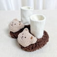 thumbnail image 2 of Otqutp Children Flat Boots Winter Children Toddler Shoes Boys and Girls Floor Sock Shoes Warm and Comfortable Colorblock Cartoon Bear Pattern, 2 of 5