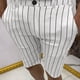 thumbnail image 1 of Puntoco Pantalones Cortos A Rayas Para Hombre Pantalones Cortos Con Bolsillo Y Botones Con Cremallera Pantalones Cortos Blanco M,Pantalones Cortos Hombre, 1 of 6