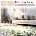 thumbnail image 2 of ODIKA 6'x9' Machine Washable Non-Slip Area Rug, Classic Botanical Print with Timeless Elegance High Traffic Rug, Ivory, 219057, 2 of 7