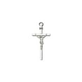 thumbnail image 2 of 4 inch Antique Silver Crucifix on a Polished Silver Finish Cross, 2 of 3