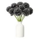 thumbnail image 1 of Uxcell 10 piezas de flores de bola de crisantemo artificiales, ramo de flores de crisantemo falso de seda para decoración de hogar, jardín, boda y fiesta, gris, 1 of 7