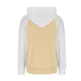 thumbnail image 6 of Htigea Long Sleeve Hoodies for Women Casual Loose Fit Tunic Tops Trendy Color Block Hooded Sweatshirts with Pockets Beige S, 6 of 7