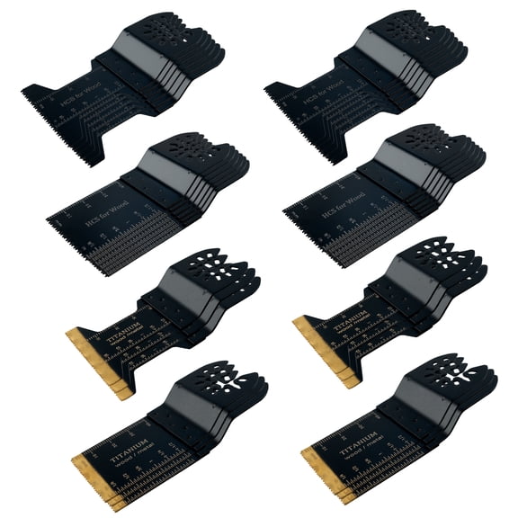 36 PCS Titanium Oscillating Tool Blades Metal Cutting,Universal Multi Tool Blades Kits for Metal Nails Wood and Plastic,Oscillating Saw Blades Fit Dewalt Ryobi Milwaukee Rockwell Fein