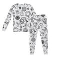 thumbnail image 2 of FUZHIQ Boys Pajama Set Soft Sleepwear 2 Piece Kids Outfit Comfortable Round Neck Printed Top Pants for Toddler Children for 9-10 Years, 2 of 3